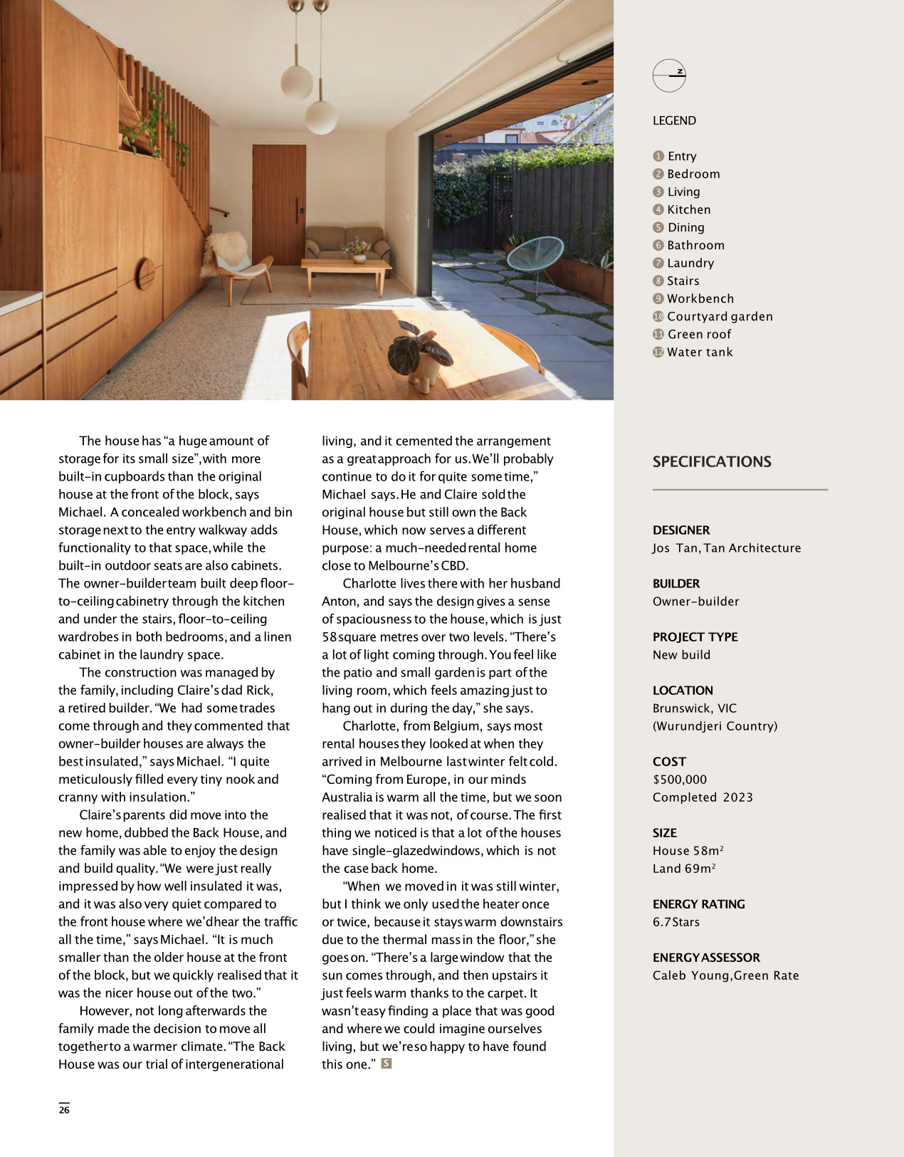 interior and text
